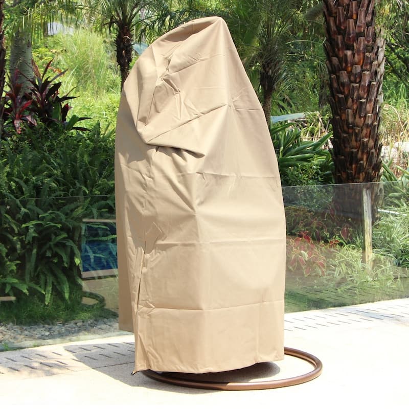LeisureMod Swing Egg Chair Cover in 600D Oxford Fabric with Waterproof PVC Lining - Single/2-Person Hanging Egg Swing Cover