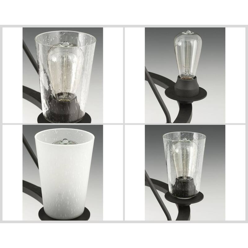 Debut Collection 6-Light Graphite Farmhouse Chandelier Light - N/A