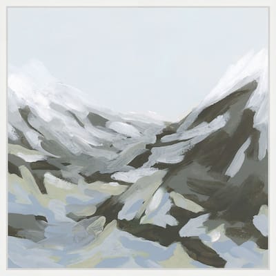 Ice Slope II by June Erica Vess Framed Canvas Wall Art Print - Sylvie White