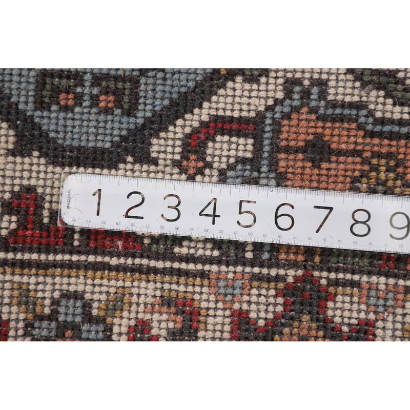Light Blue Heriz Serapi Indian Foyer Rug Hand-Knotted Wool Carpet - 2'6"x 6'0"