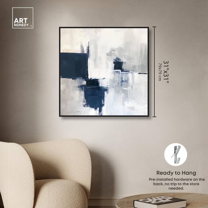 Porcelain Blue on White I Canvas by Art Remedy