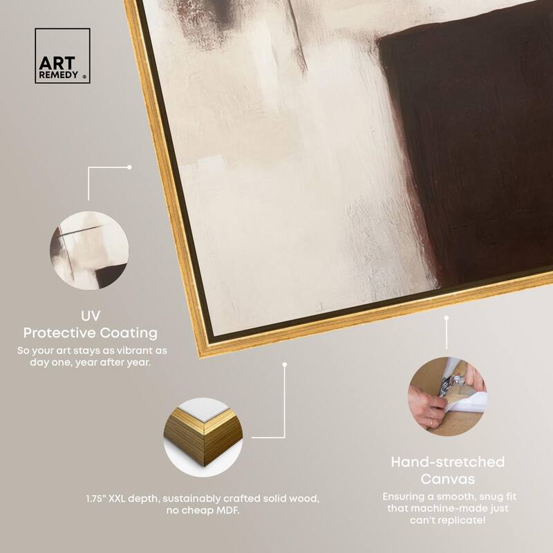Burgundy and Beige Canvas by Art Remedy