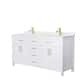 Option White, Gold Trim, Carrara Cultured Marble Top