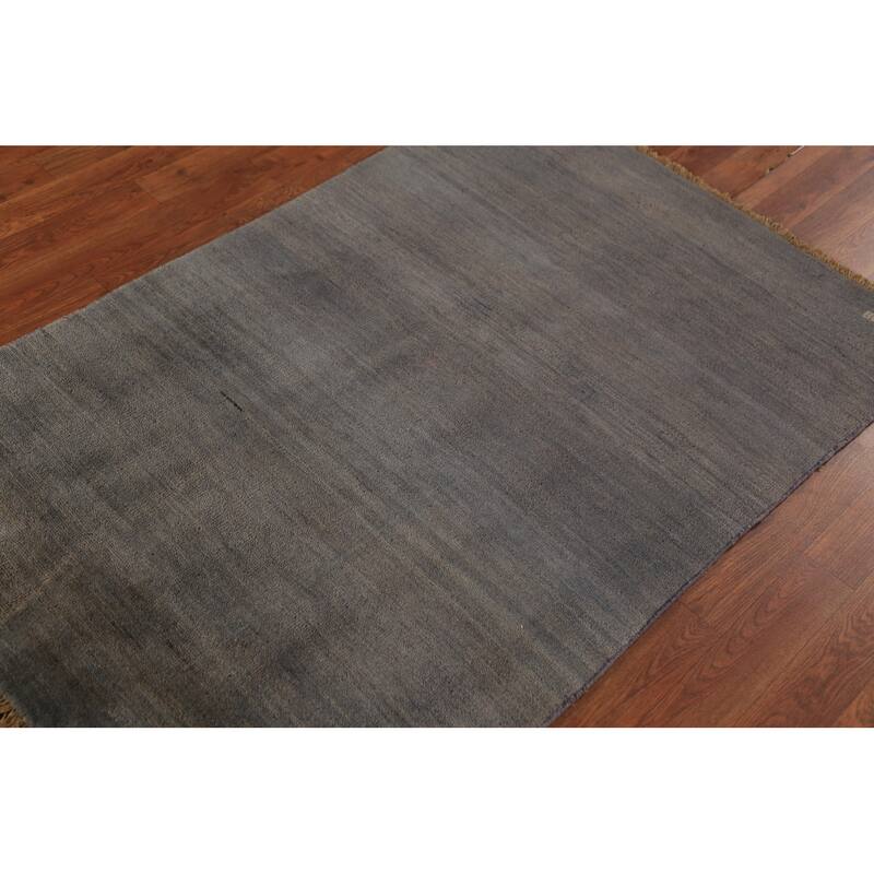 Modern Gabbeh Oriental Foyer Rug Hand-Knotted Wool Carpet - 3'4" x 5'0"