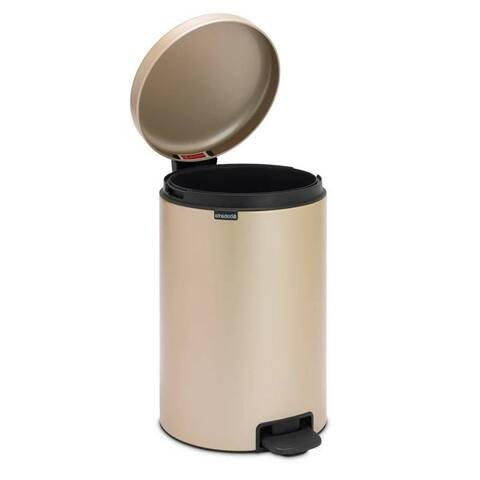 Stainless Steel 3-Gallon Kitchen Trash Can with Step-on Lid in Champagne Gold - Multi-Color