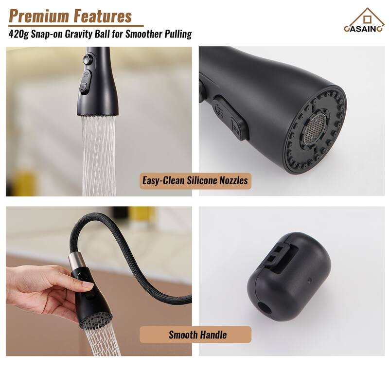 Single Handle Pull Down Sprayer Kitchen Faucet