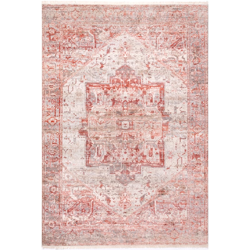 Nuloom Camila Faded Medallion Fringe Area Rug