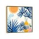 preview thumbnail 4 of 16, iCanvas "Moroccan Blues" by Modern Tropical Framed Gold - 12x12