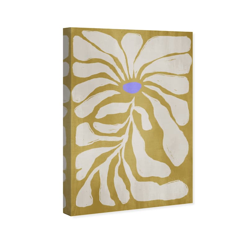 Wynwood Studio Canvas Floral and Botanical Sunshine Floral Gold and Dark Gold Modern & Contemporary Wall Art Canvas Print
