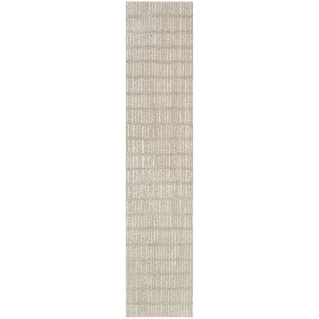 Nourison Cozy Modern Indoor Abstract Area Rug - 2' 2" x 10' - Grey/Ivory