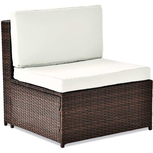 Shop Merax 7 Piece Outdoor Patio Rattan Sectional Sofa Set Overstock 31109446