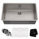 preview thumbnail 117 of 152, KRAUS Standart PRO Undermount Single Bowl Stainless Steel Kitchen Sink 32 inch (32"L x 19"W x 10.38"D)