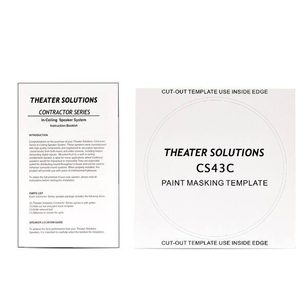 Shop Theater Solutions Cs43c Flush Mount In Ceiling Speakers 3 Way