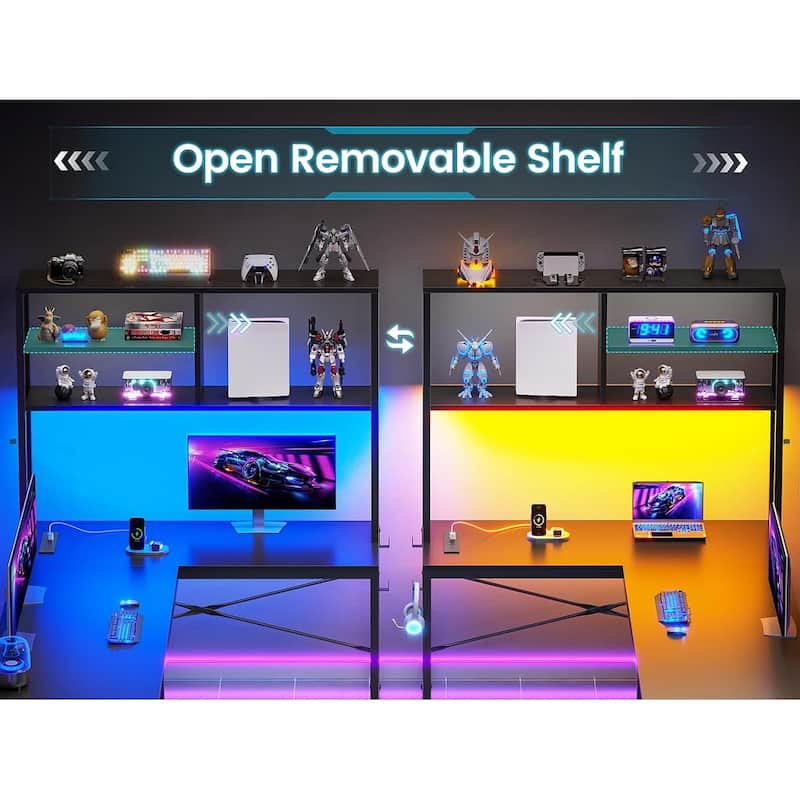 51.2" Reversible Small Corner Desk with Drawer L Shaped Gaming Desk
