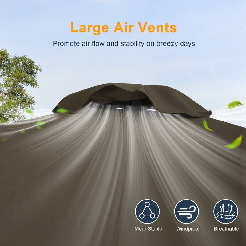 LIVOOSUN 6x9Ft Patio Market Umbrella Weather-Resistant Table Umbrella