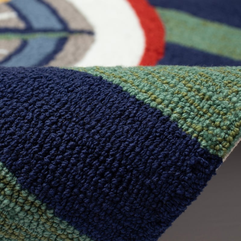 Liora Manne Frontporch Striped Compass Indoor/Outdoor Rug