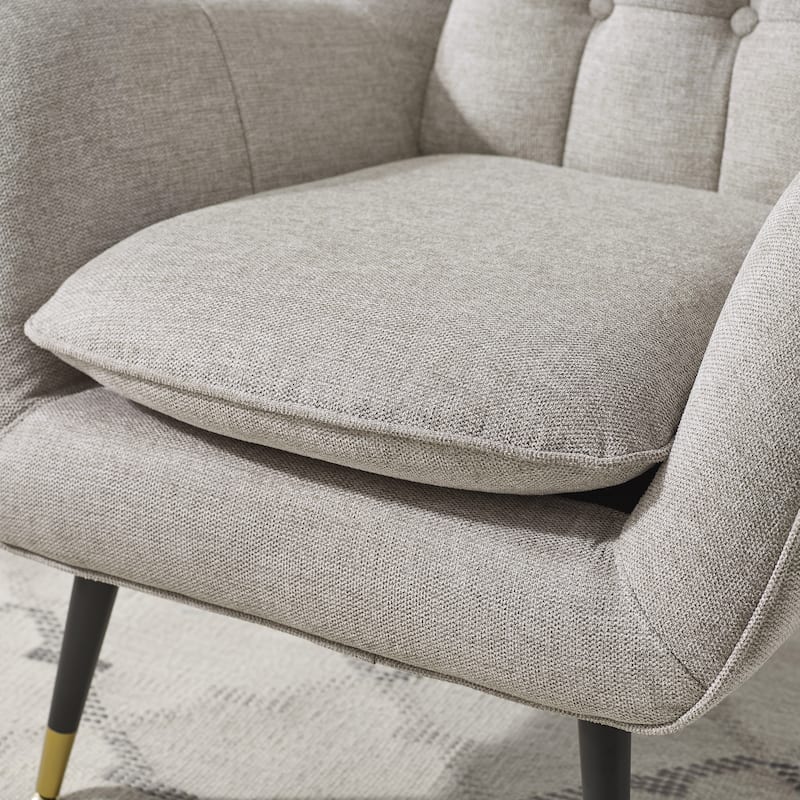 Art Leon Comfortable Fabric Upholstered Accent Chair