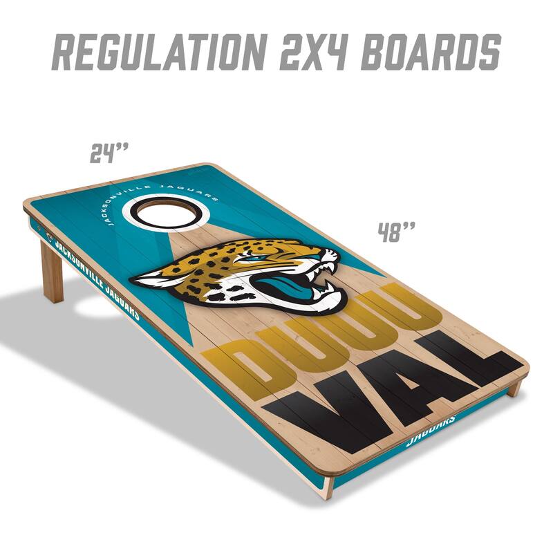 Jacksonville Jaguars NFL 2x4 Professional Cornhole Board Set