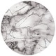 preview thumbnail 53 of 92, SAFAVIEH Craft Margaretha Modern Abstract Marble Pattern Rug 4' x 4' Round - Grey/Silver