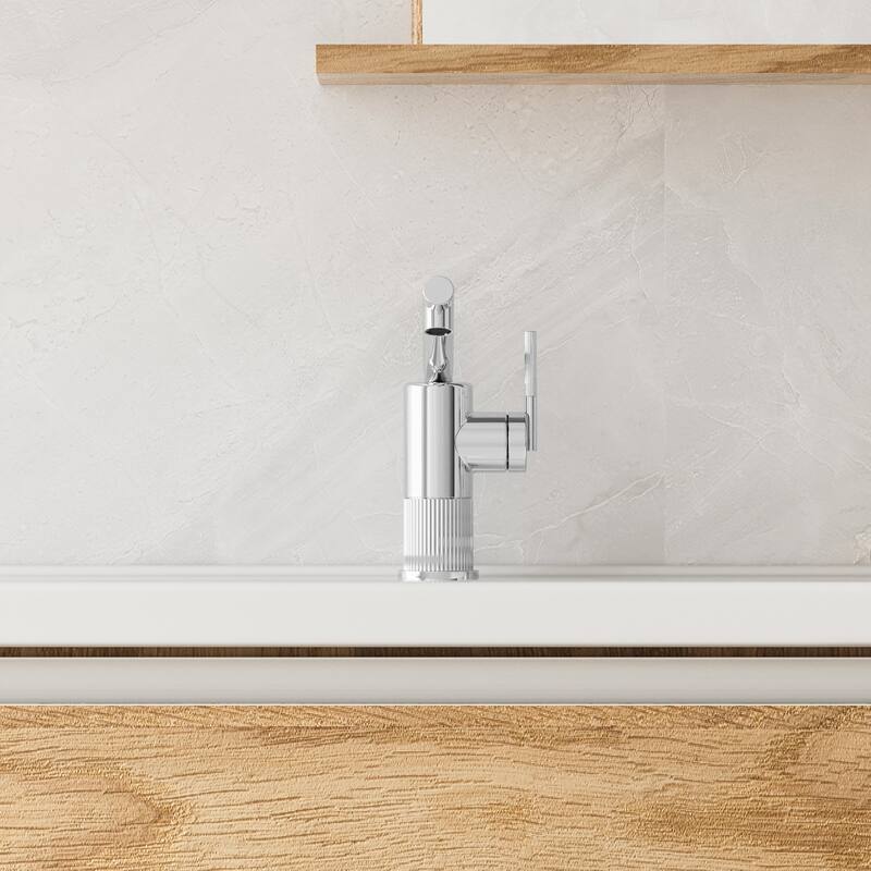 8"H Solid Brass Creative Single Handle Single Hole Bathroom Sink Faucet