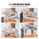 preview thumbnail 7 of 8, Gray Steel & Oxford Foldable Baby Changing Table with Wheels & Storage - 33.46 x 29.53 x 41.34 in