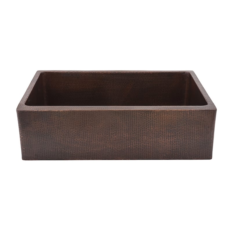 33-in Hammered Copper Apron Front Single Basin Kitchen Sink (KASDB33229)