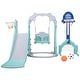 preview thumbnail 1 of 5, 5 in 1 Slide and Swing Playing Set Gray+Green