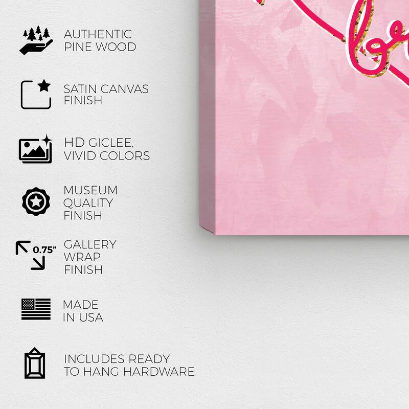 Wynwood Studio Prints Typography and Quotes Heart Breaker Pink and Bohemian & Eclectic Wall Art Canvas Print