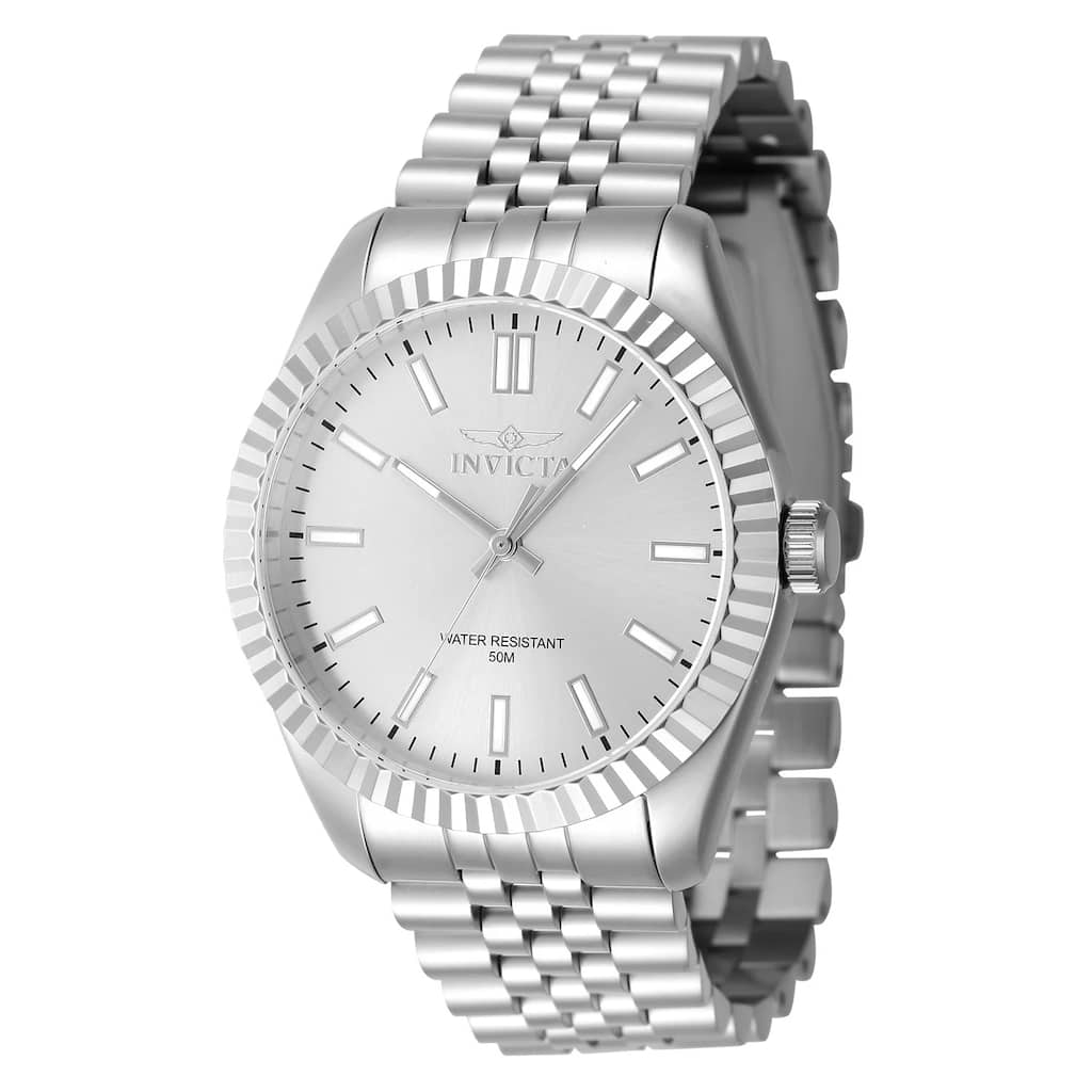 Invicta Men's 47479 Specialty Quartz 3 Hand Silver Dial Watch