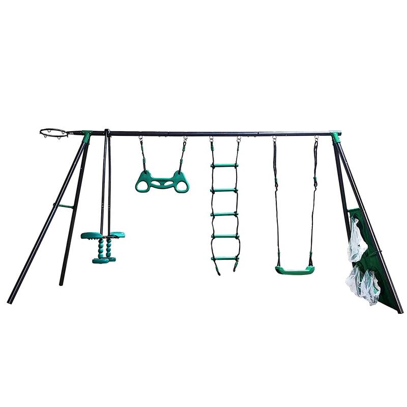 4 Function Swingset with Metal Plastic Swing Seat