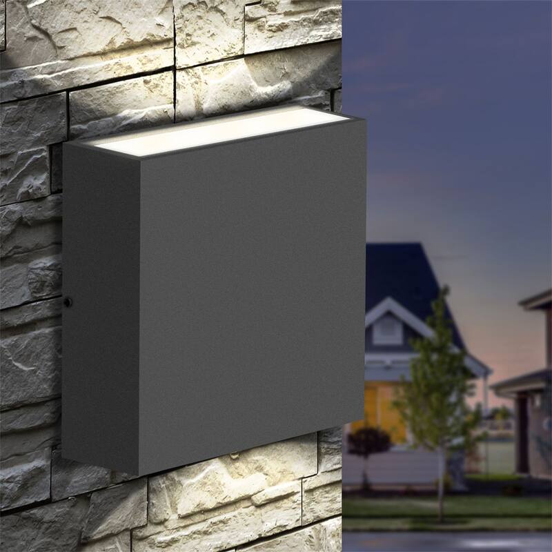 Dusk to Dawn Outdoor Wall Sconce - Grey