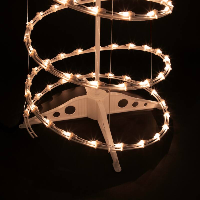 Set of 3 Clear Lighted Spiral Christmas Trees - 3', 4', and 6'