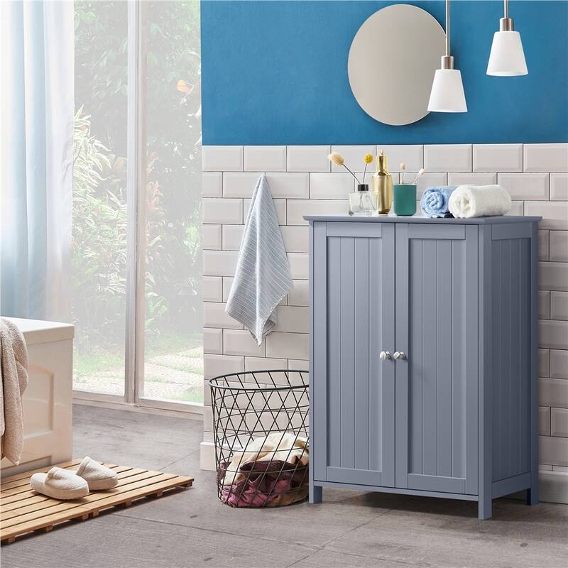 Yaheetech Floor Cabinet with 2 Doors, 2 Adjustable Shelves