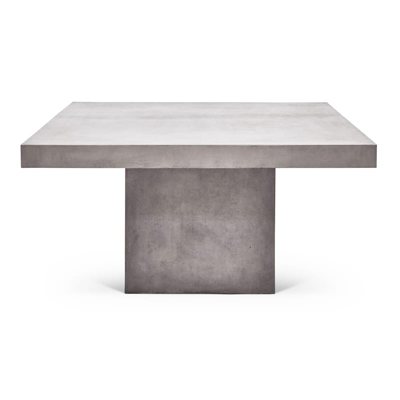 Urbia Una 59" Square Concrete Table - Dining Height