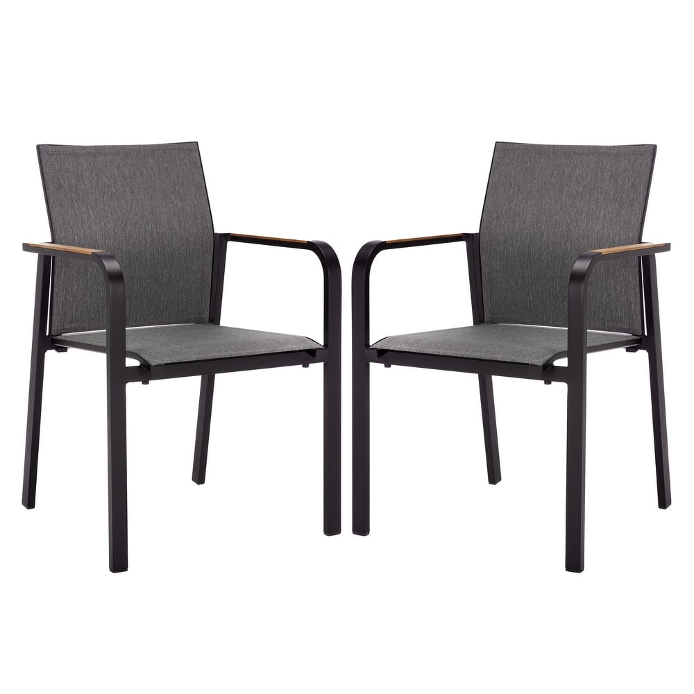 SAFAVIEH Outdoor Patio Furniture Dexter Armchair (Set of 2), Fully Assembled