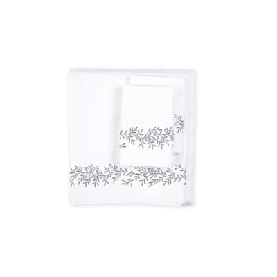 Home Sweet Home Collection 600TC Cotton Floral Vine Embroidery Sheet Set - 3 colors