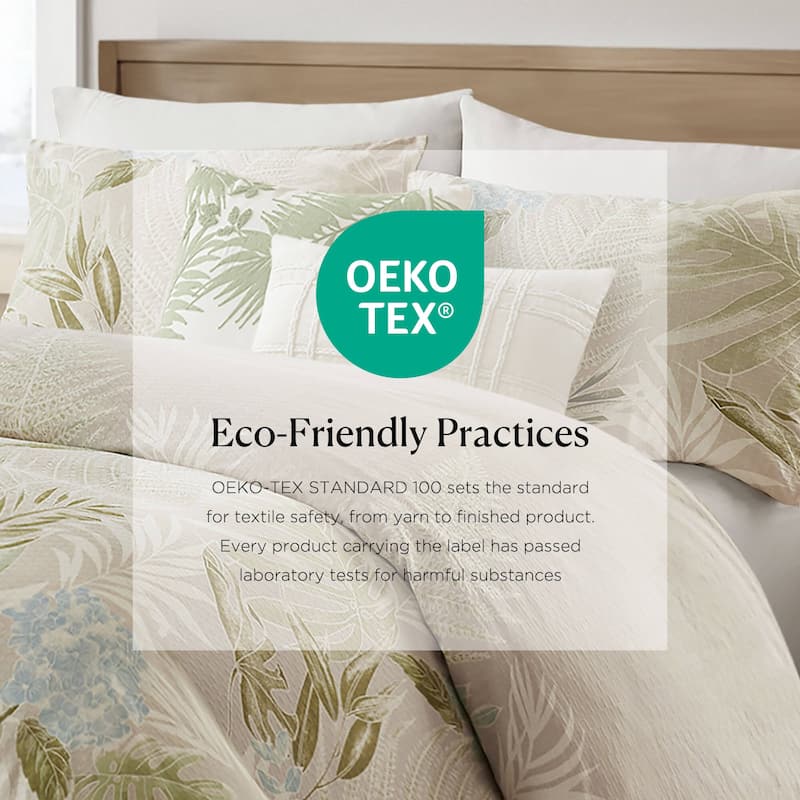 Harbor House Kiawah Island 6 Piece Oversized Cotton Comforter Set with Throw Pillow