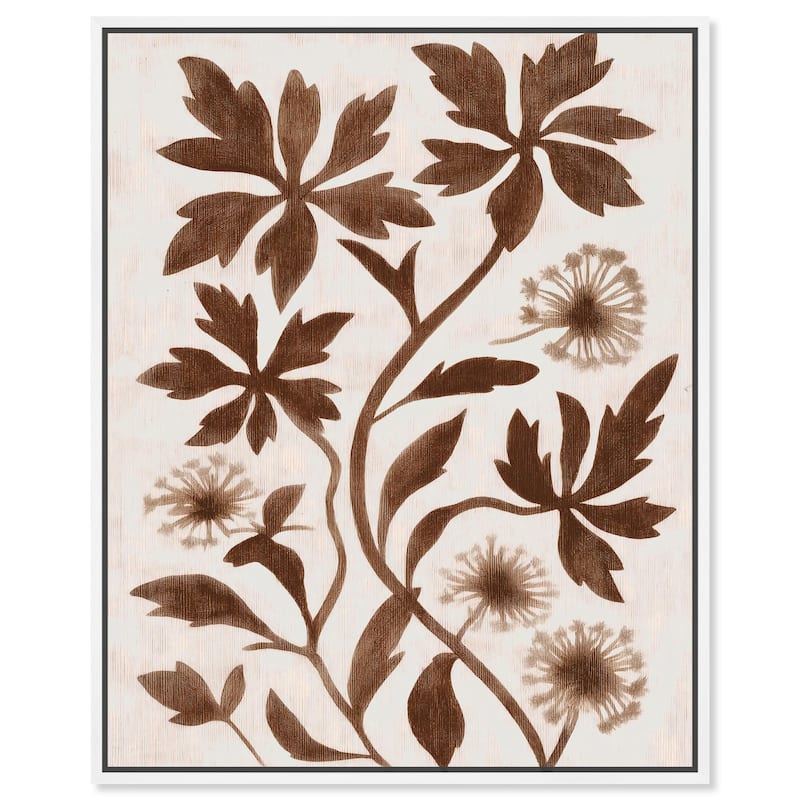 Sepia Sepal I Canvas by Art Remedy - White - 36" x 45"
