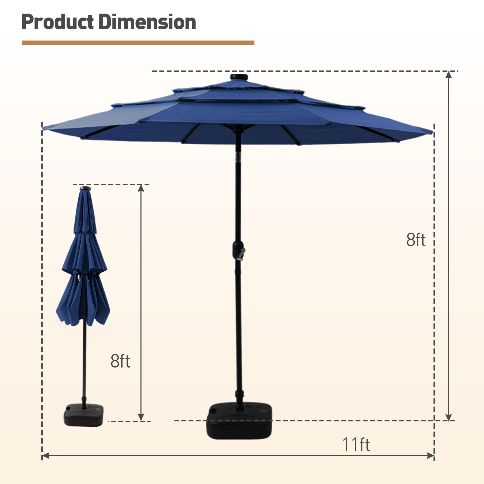 32 patio table with umbrella hole BIQWBIC 32
