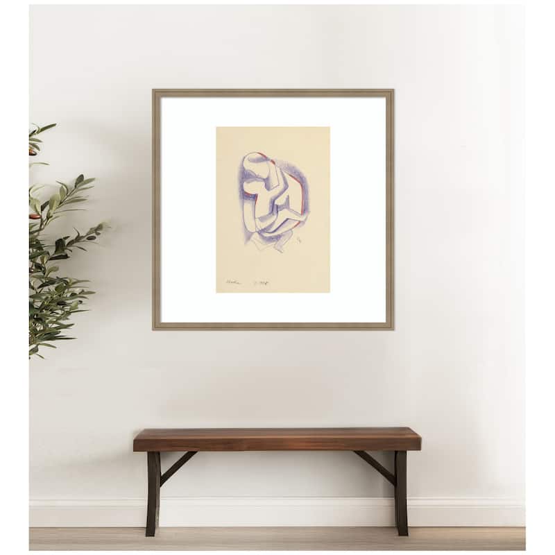 Kate and Laurel Mother 1936 Mikulas Galanda by Nostalgia Prints Framed Wall Art Print