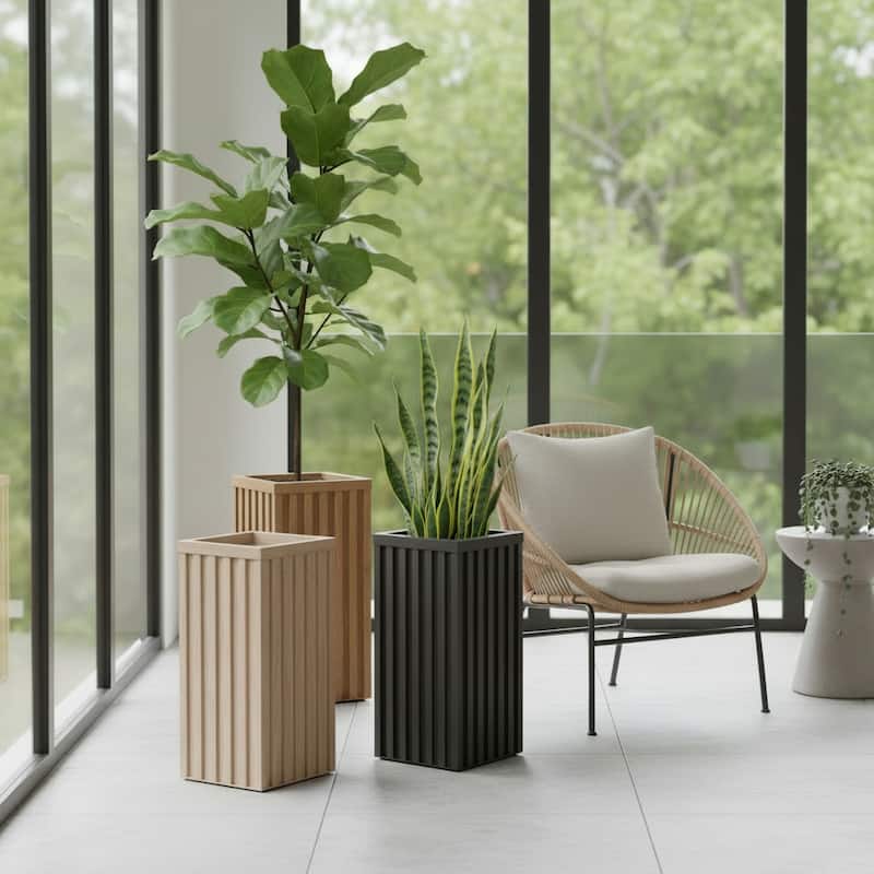 Square Grove Column Planter