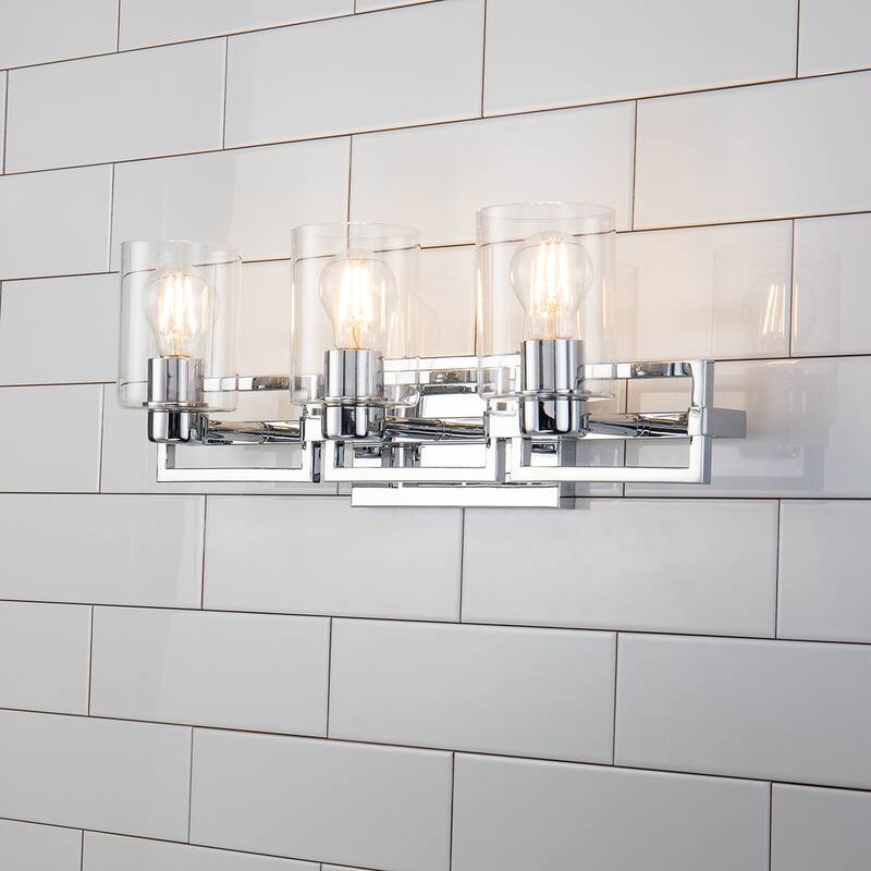 Chrome Silver 3 Light Bath Vanity