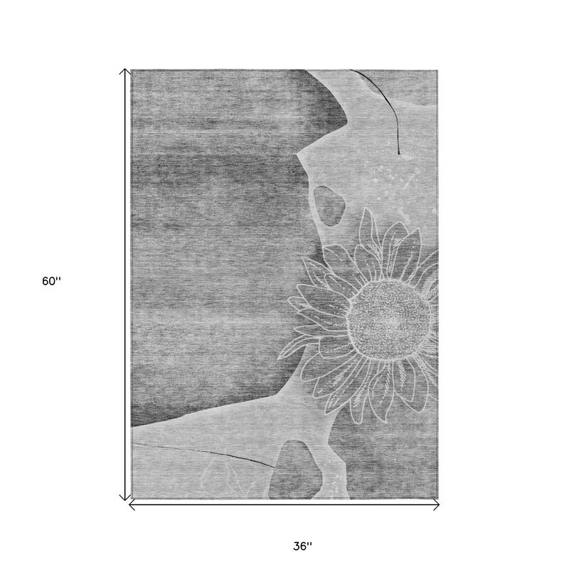 HomeRoots Floral Transitional Rectangle Outdoor Rug