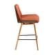 preview thumbnail 15 of 24, Corazza Mid-century Modern Upholstered Wood Counter Stool