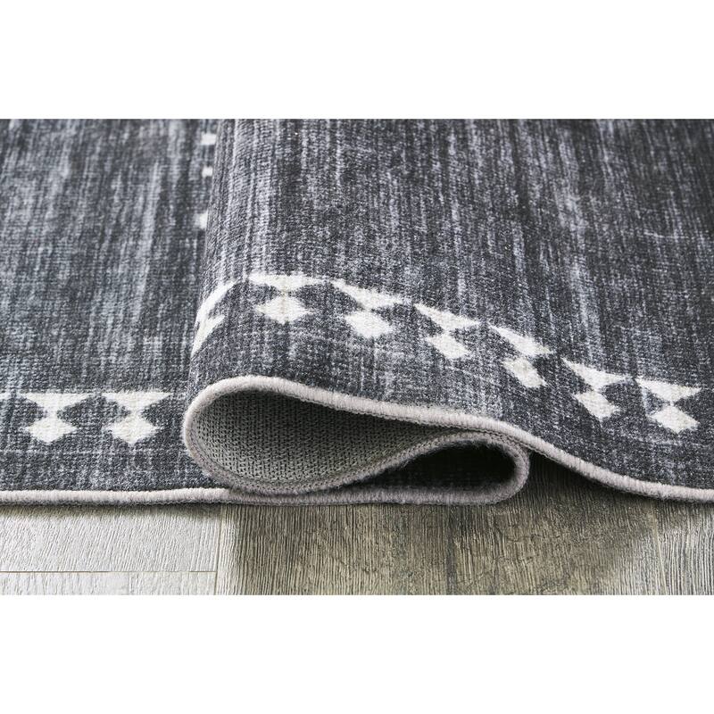 Signature Design by Ashley Arloman Cream/Gray 7'7" x 9'8" Washable Rug