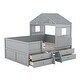 preview thumbnail 23 of 24, Full House Loft Bed with Drawers - Efficient Under-Bed Storage