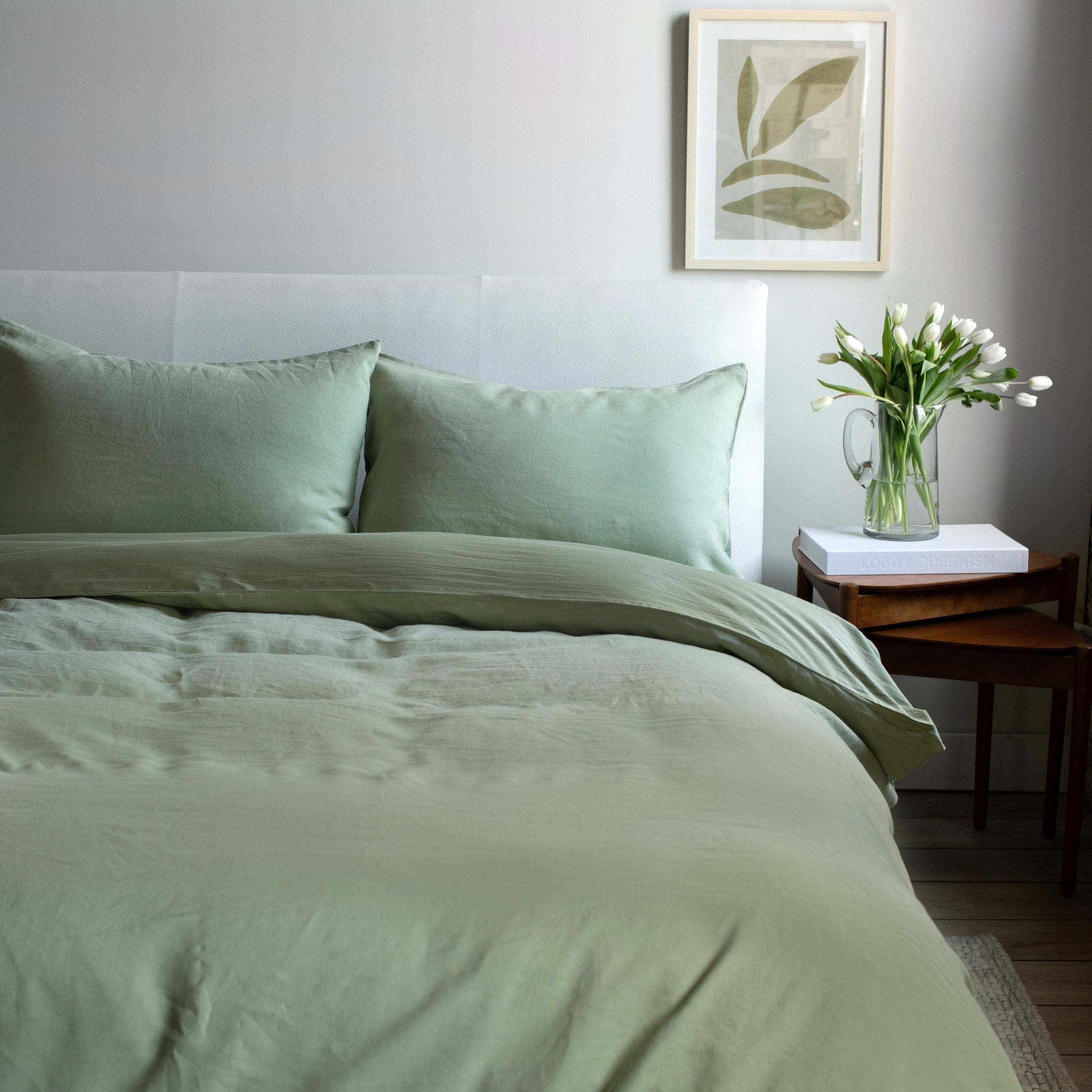 French Linen and Cotton Duvet Cover & Sham Set by BOKSER HOME