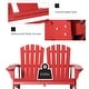 preview thumbnail 5 of 27, Outsunny Outdoor Adirondack Chair Bench for Two with Ergonomic Design, Wide Armrests, & Fir Wood Build