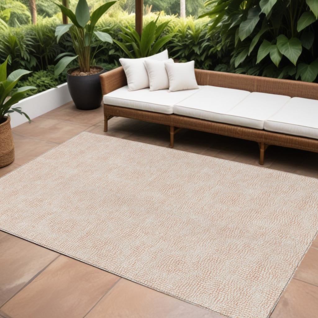 HomeRoots Geometric Transitional Rectangle Outdoor Rug