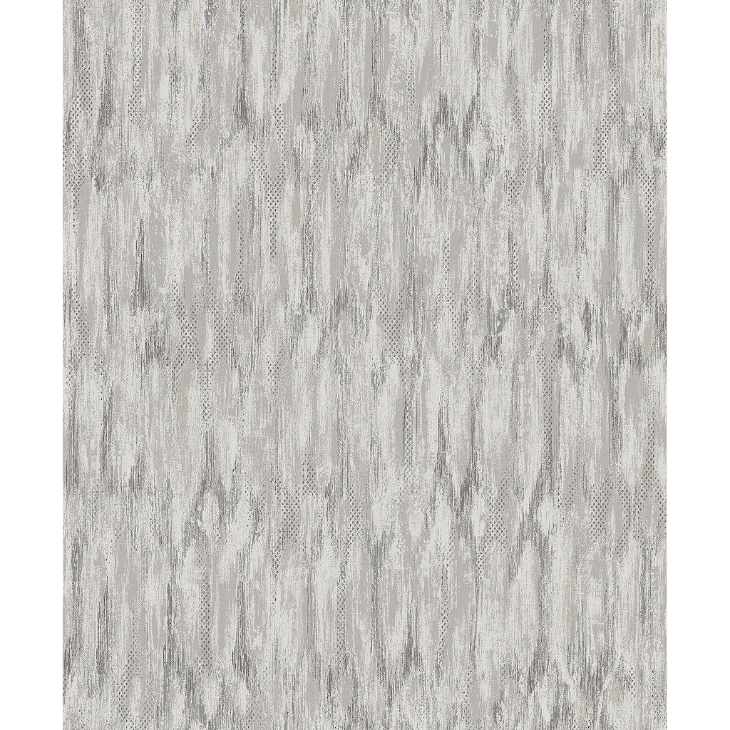 A-Street Prints Kintana Silver Abstract Trellis Wallpaper